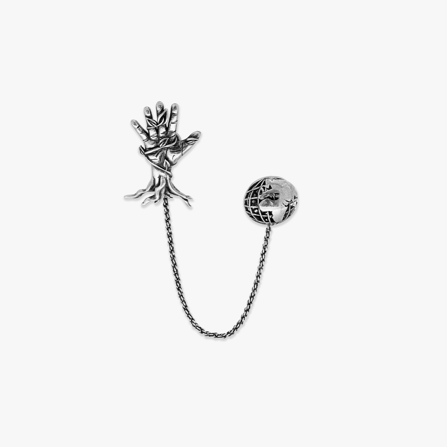 Earth Hand pin with enamel (UK) 1