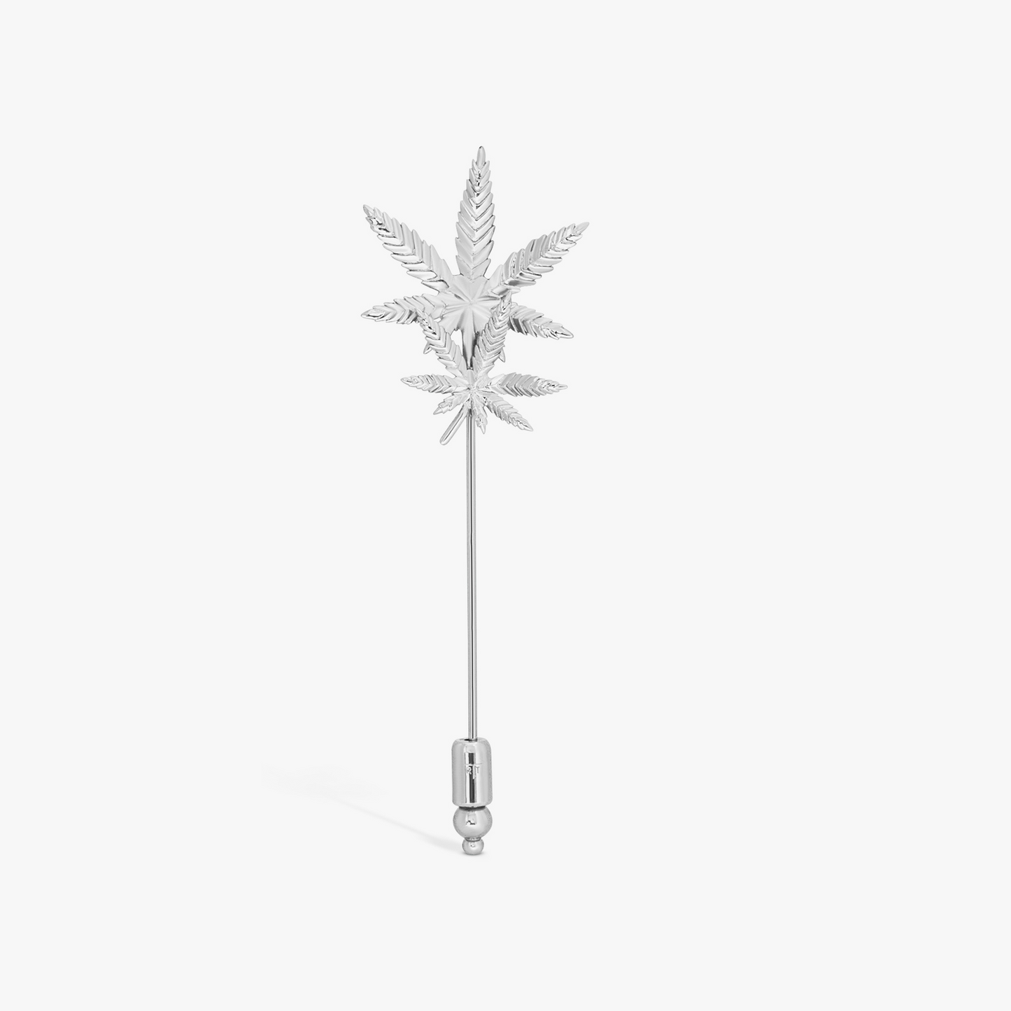 Herbal Pin In Palladium Plated