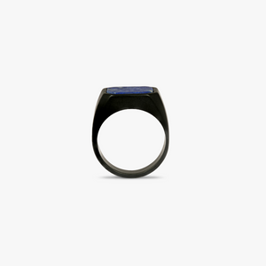 Ceramic Signet ring with lapis