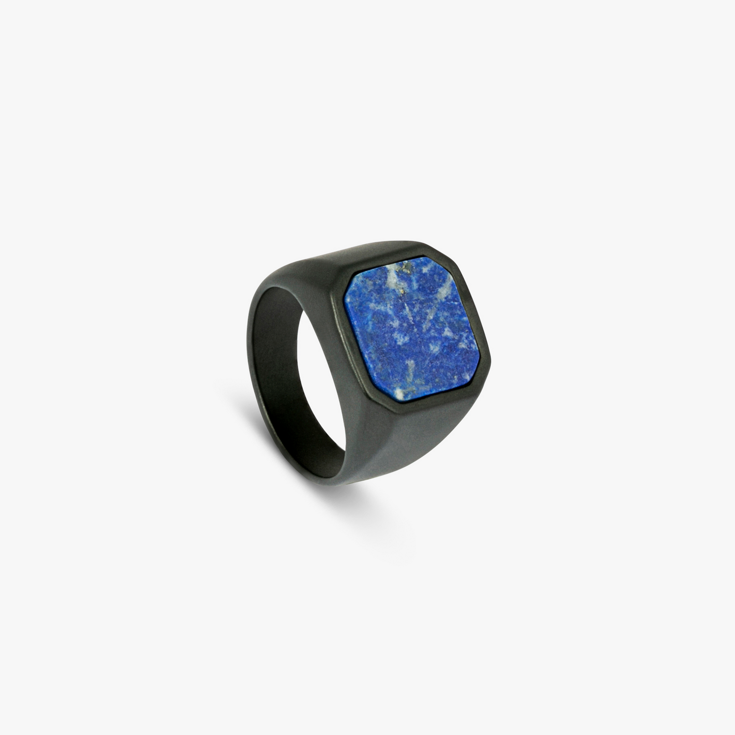 Ceramic Signet ring with lapis