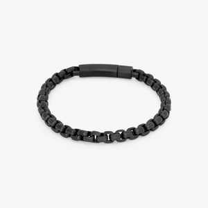 Thompson Black Stainless Steel Metallico Duo Bracelet   