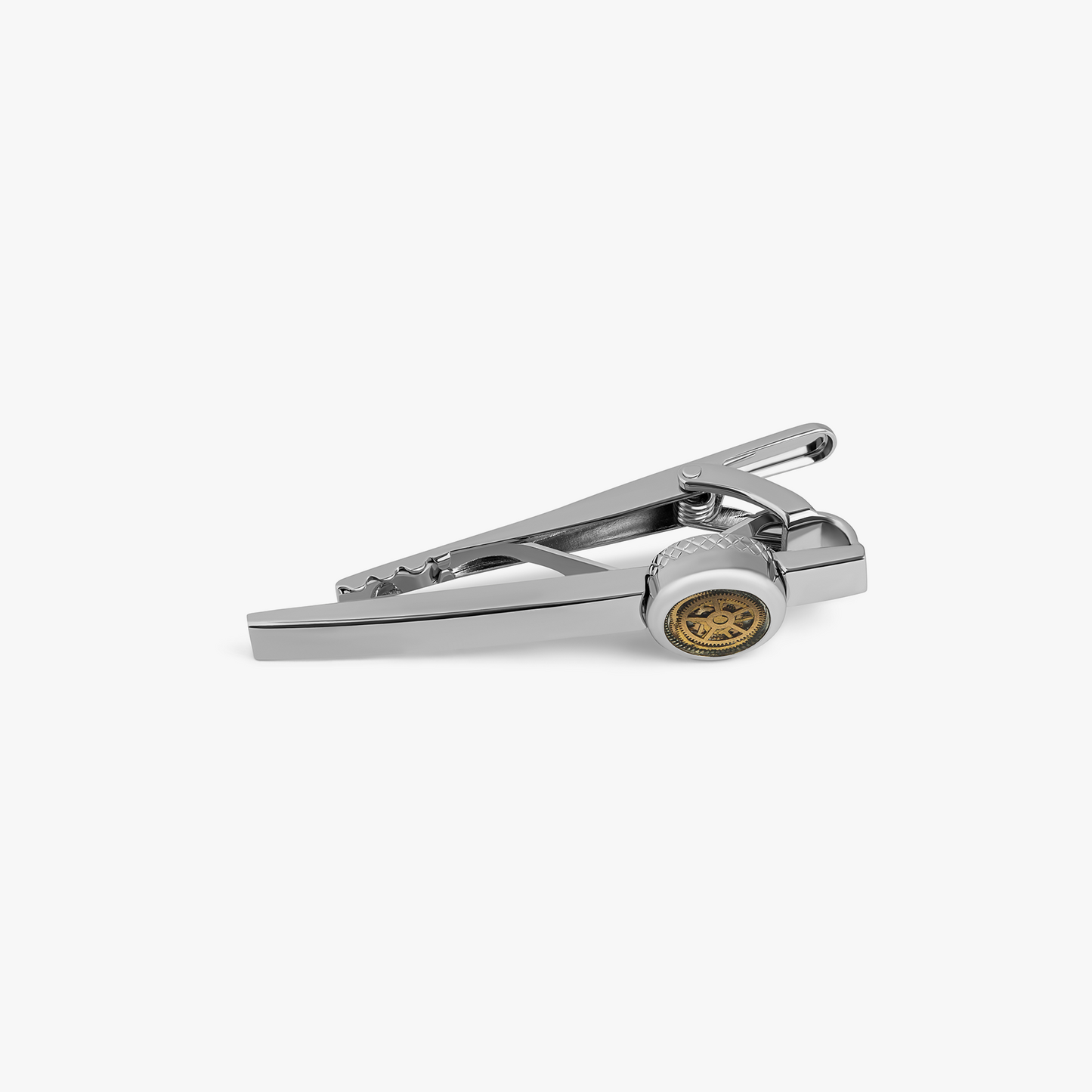 Industrial Gears tie clip Palladium plated