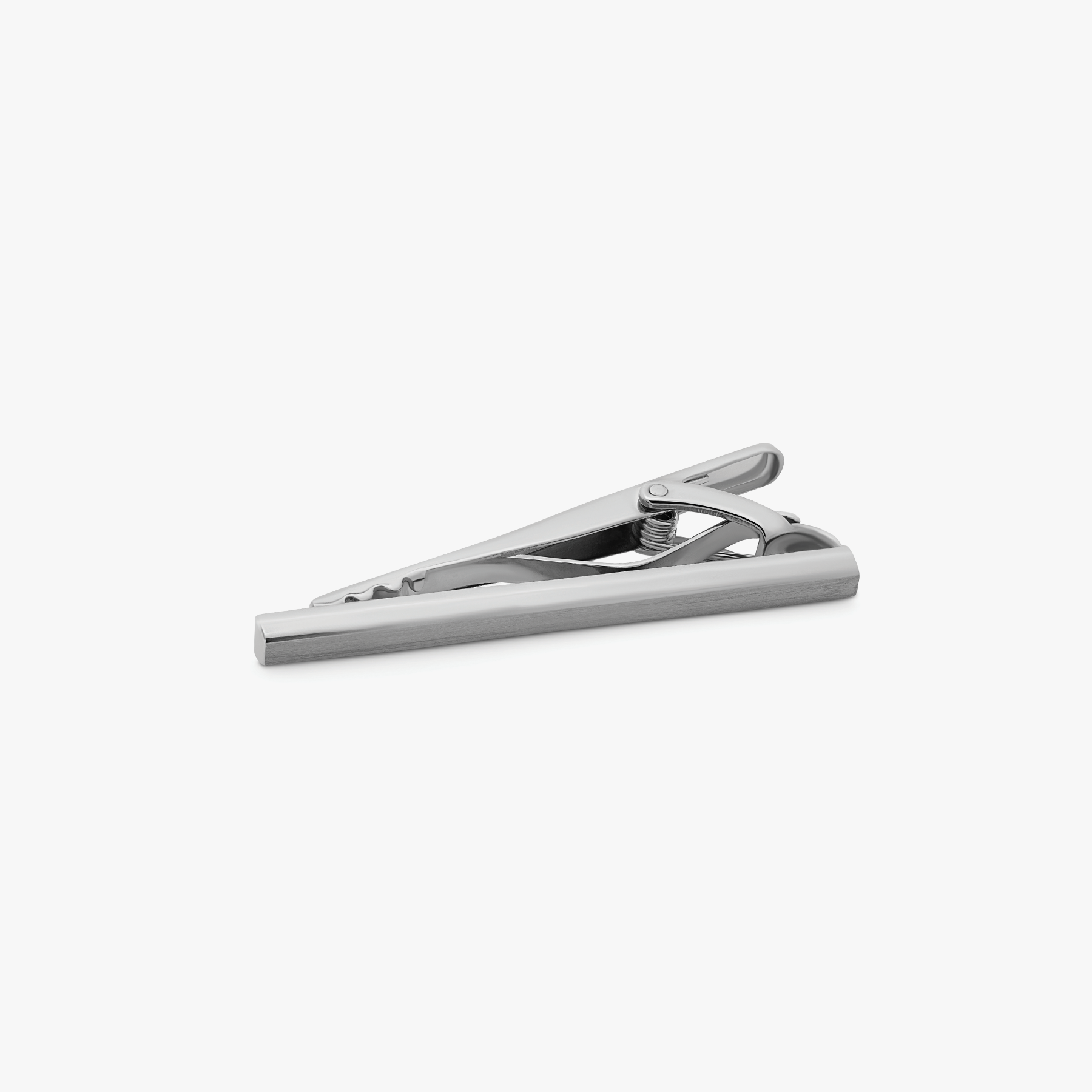 Brushed Classic tie clip Palladium plated