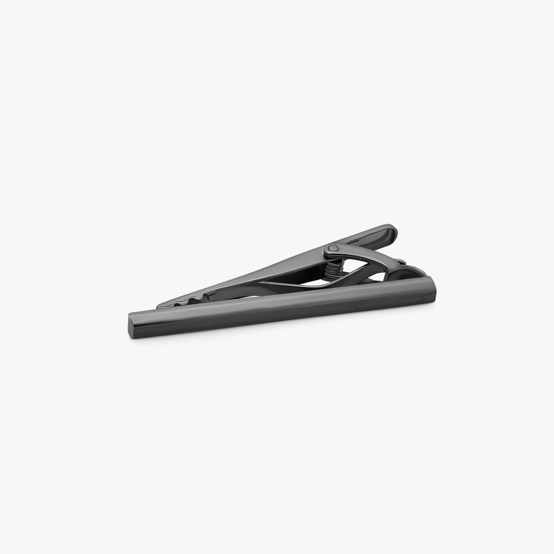 Brushed Classic tie clip gunmetal finish