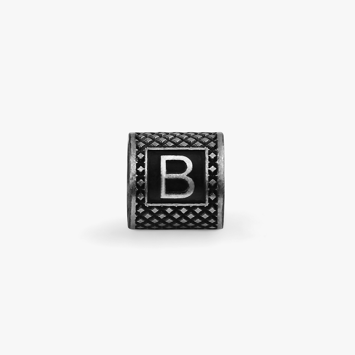 Lucky Me Initial B Charm Rhodium Plated Silver