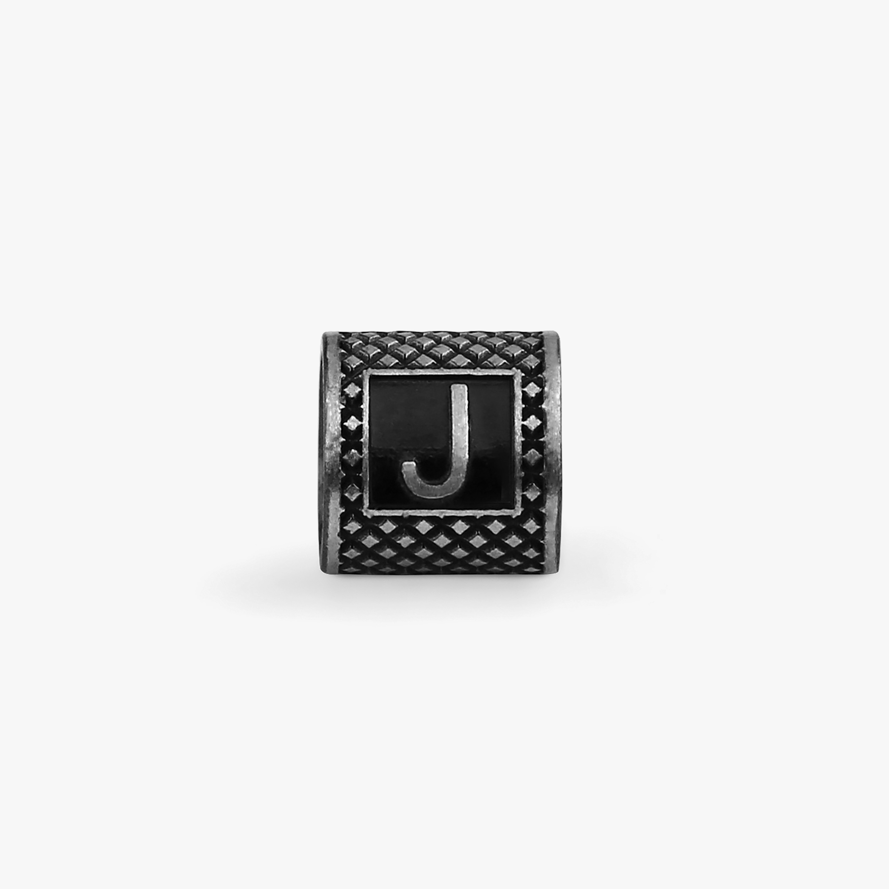 Lucky Me Initial J Charm Rhodium Plated Silver