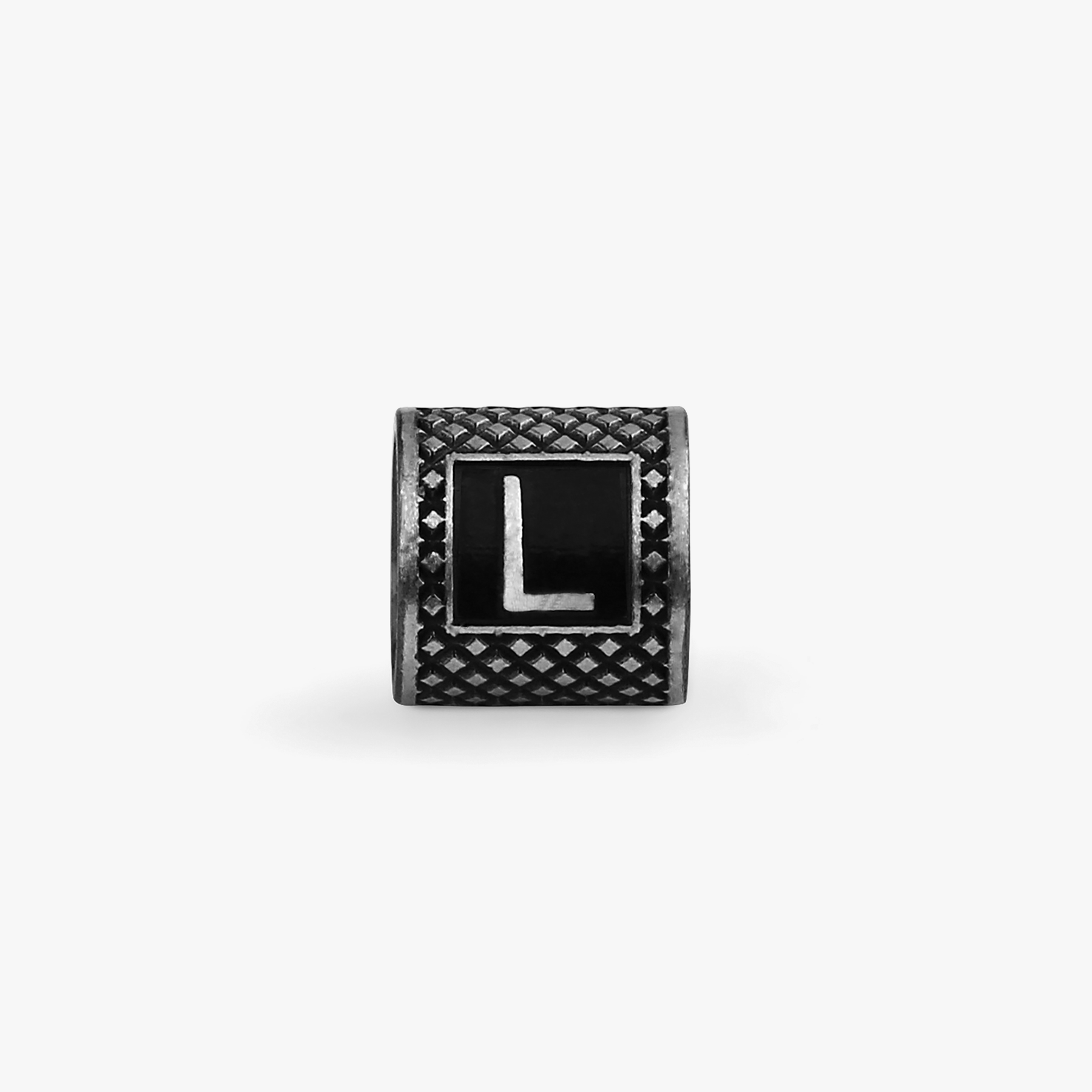 Lucky Me Initial L Charm Rhodium Plated Silver