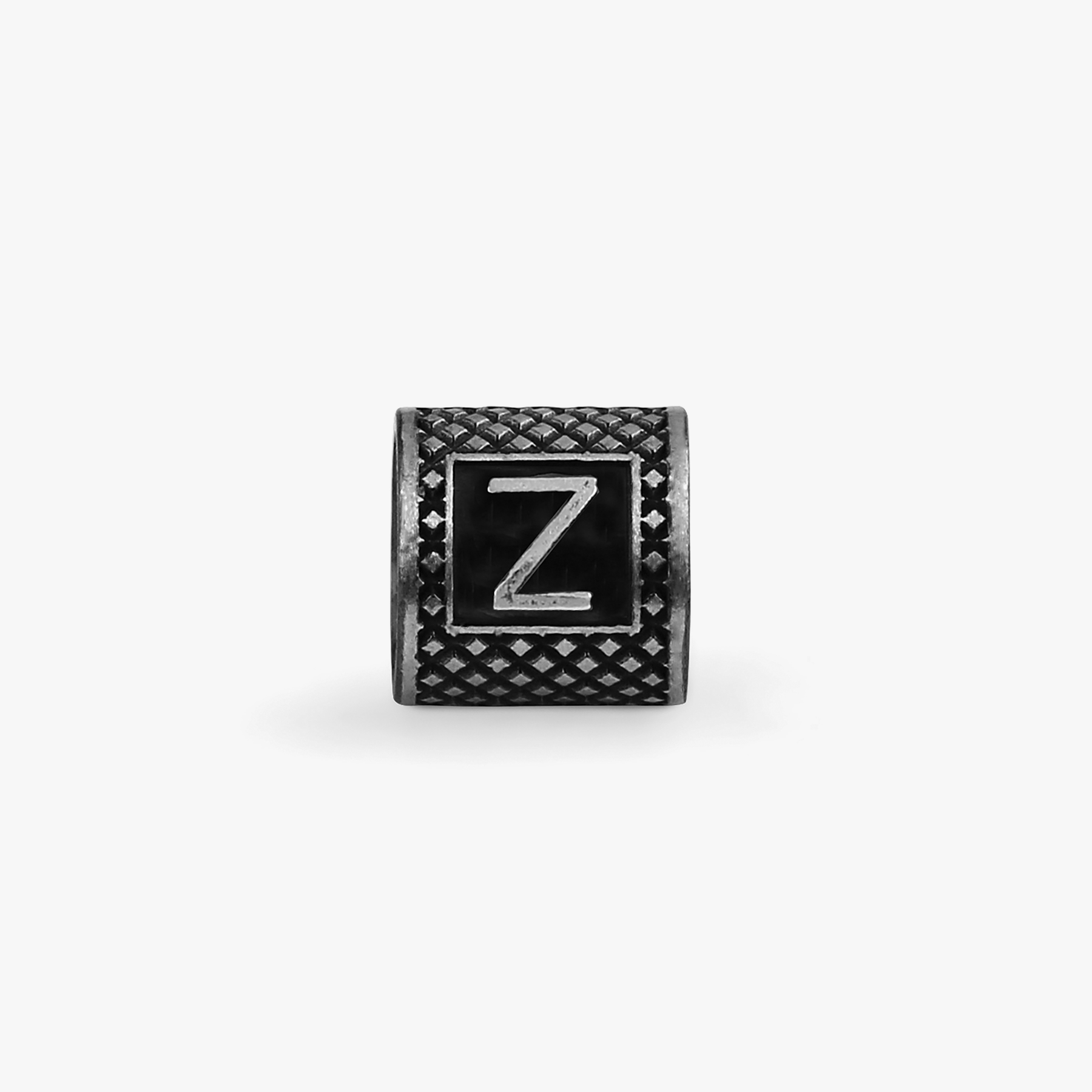 Lucky Me Initial Z Charm Rhodium Plated Silver
