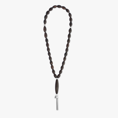 Brown Rhodium Plated Silver Worry Beads