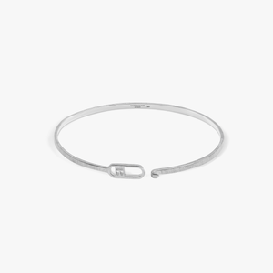 T-bangle in brushed sterling silver (UK) 3