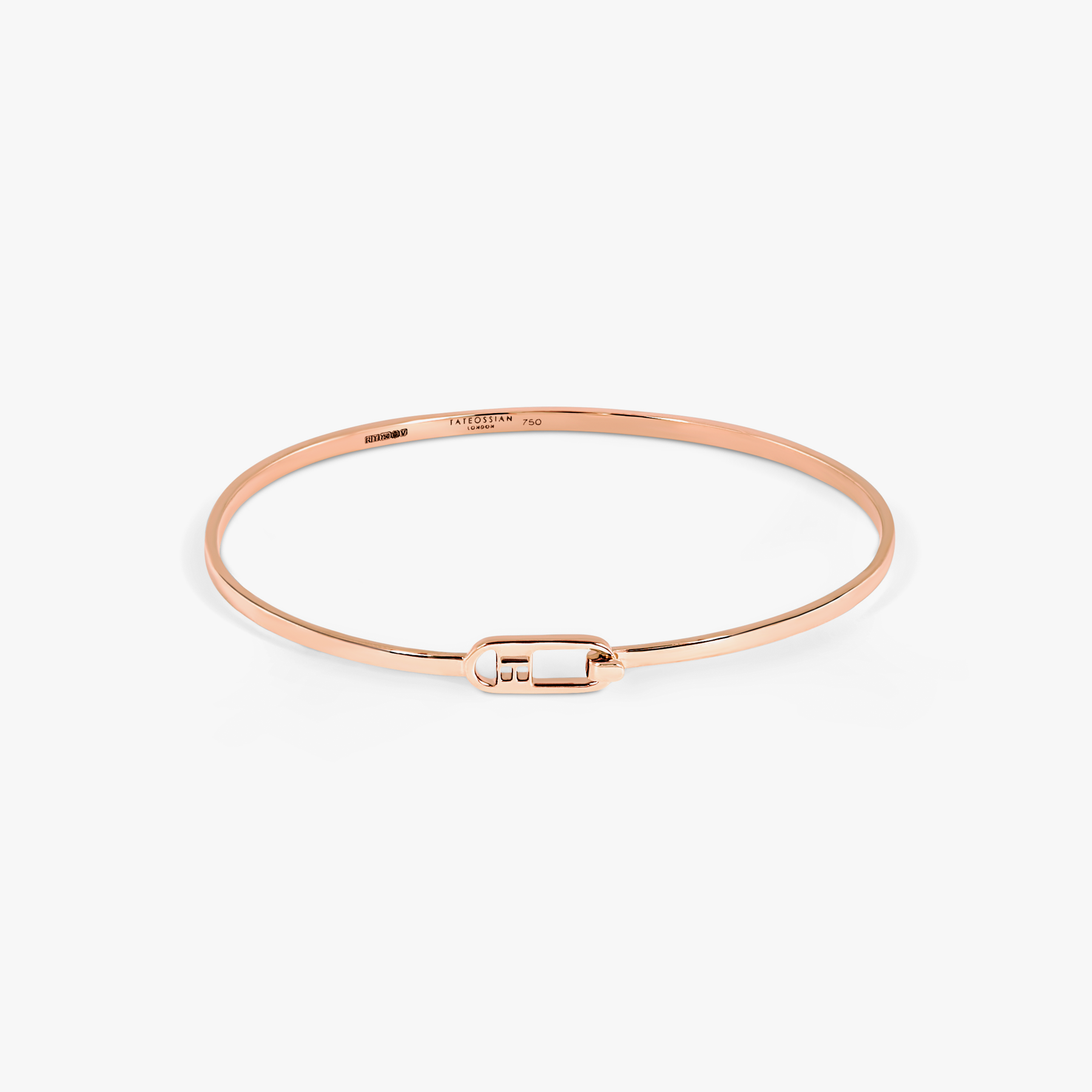 T-bangle in polished 18k rose gold (UK) 1