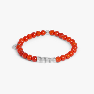 Classic Discs bracelet with Carnelian and sterling silver (UK) 1