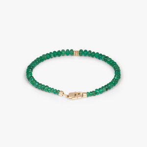 Precious Stone bracelet with emerald in 18k gold (UK) 2