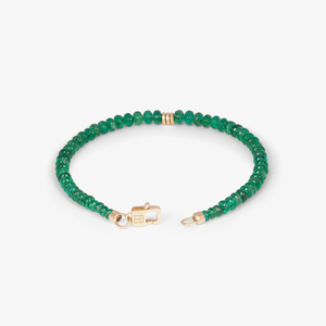 Precious Stone bracelet with emerald in 18k gold (UK) 3