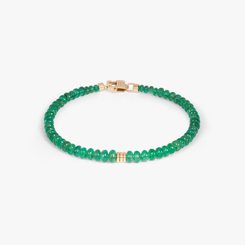 Precious Stone bracelet with emerald in 18k gold (UK) 1