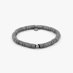 Pure Disc Expandable bracelet in black rhodium plated silver (UK) 1