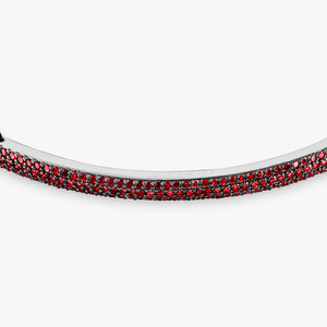 Windsor bracelet with 139 rubies in macramé and sterling silver (UK) 3