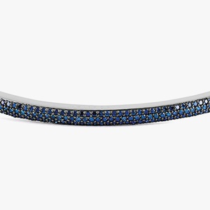 Windsor bracelet with 139 blue sapphires in macramé and sterling silver (UK) 3