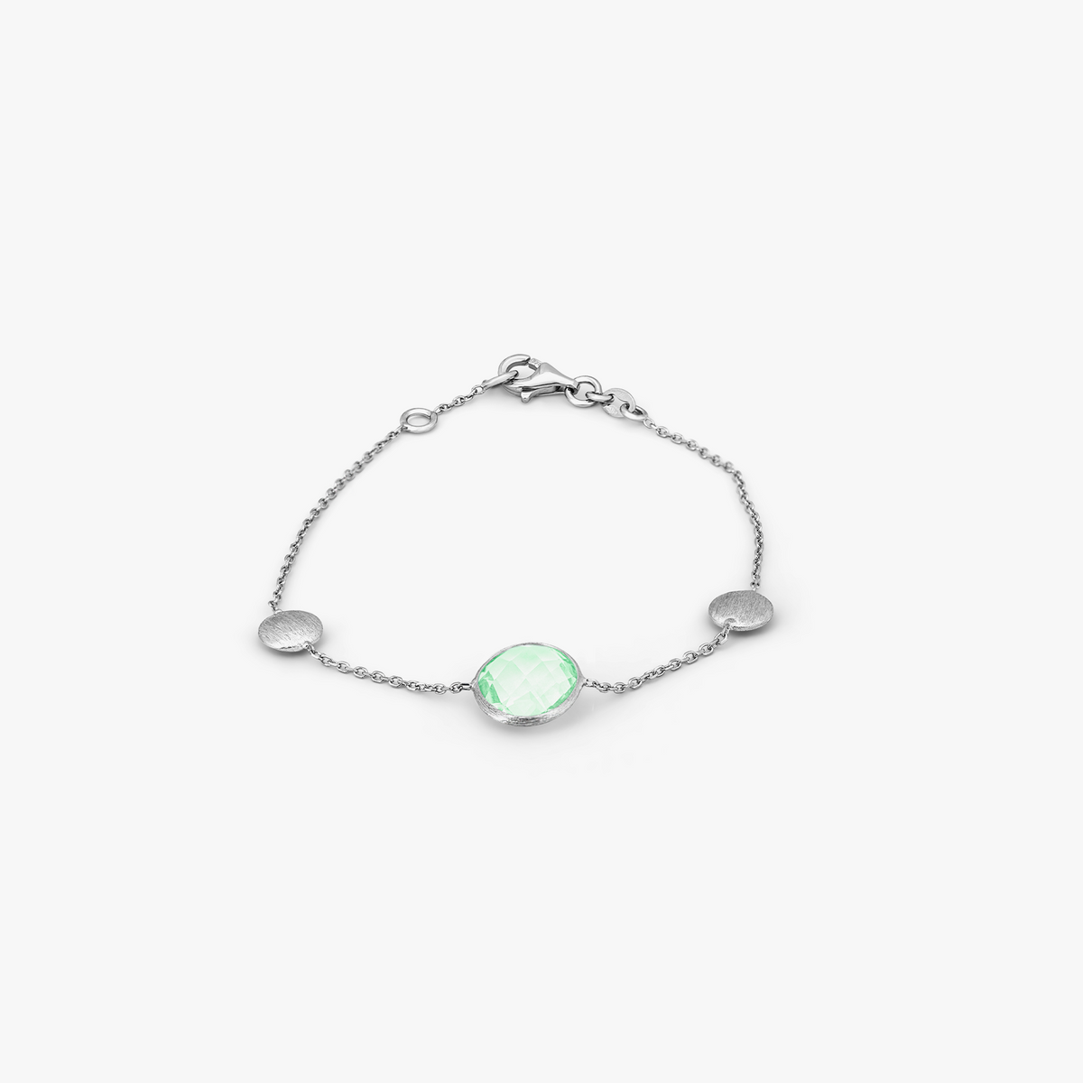 Kensington Bracelet 9K White Gold Green Amethyst