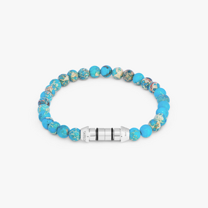 Lucky Me Beaded Bracelet With Blue Jasper