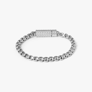 Giza Box Chain Bracelet In Stainless Steel- 6MM