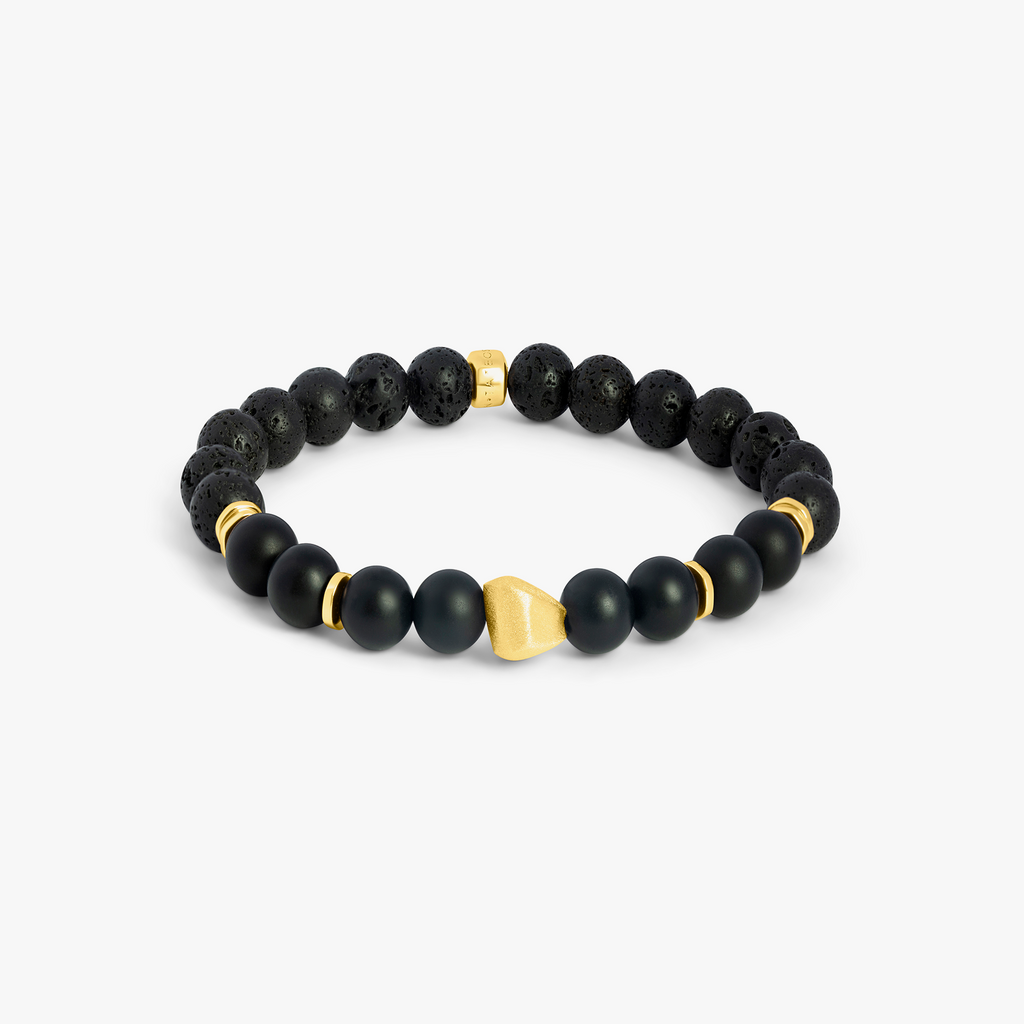 Nugget Bracelet in 18K Yellow Gold Plated Silver