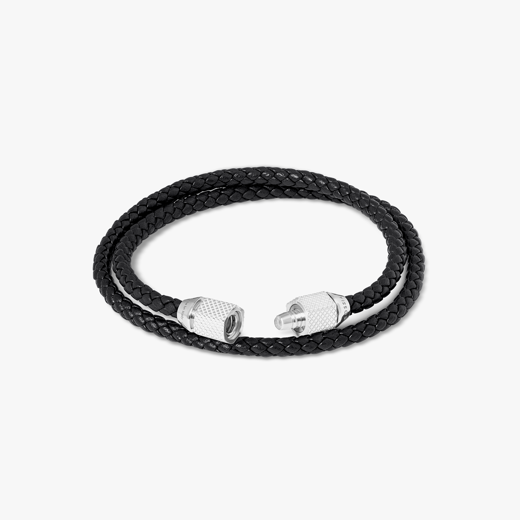 Signature Hexade Pop Bracelet  In Black With Rhodium Plated Silver
