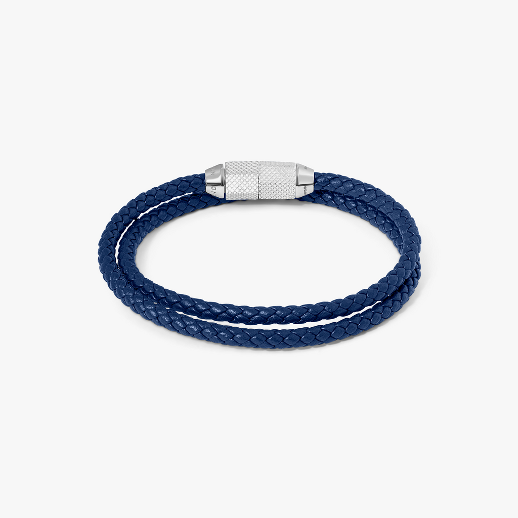 Blue Rhodium Plated Sterling Silver Signature Hexade Pop Bracelet