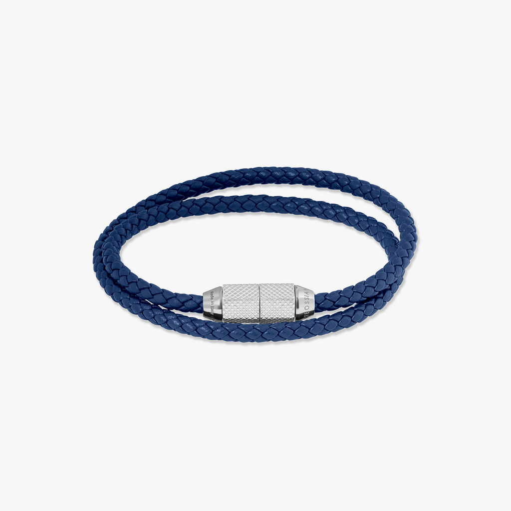 Blue Rhodium Plated Sterling Silver Signature Hexade Pop Bracelet