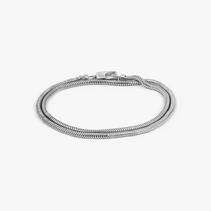 Serpente Bracelet In Rhodium Plated Sterling Silver- 2.4MM