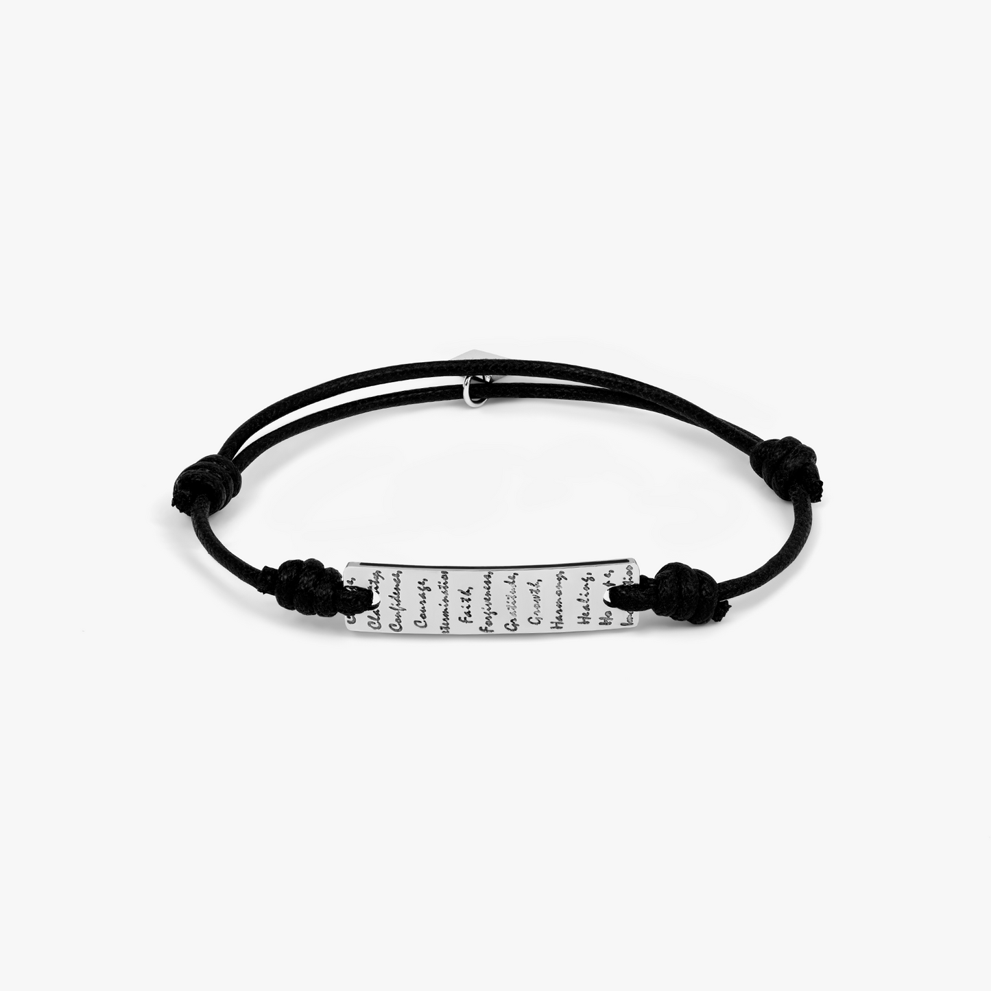 THOMPSON Manifestation Cord Bracelet In Stainless Steel