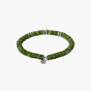 Positano Bracelet In Green With Rhodium Plated Silver