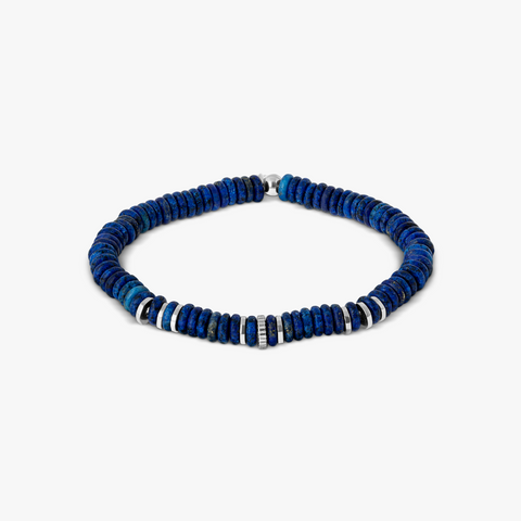 Positano Beaded Bracelet With Blue Lapis