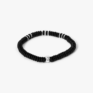 Positano Bracelet In Black Agate With Rhodium Plated Silver
