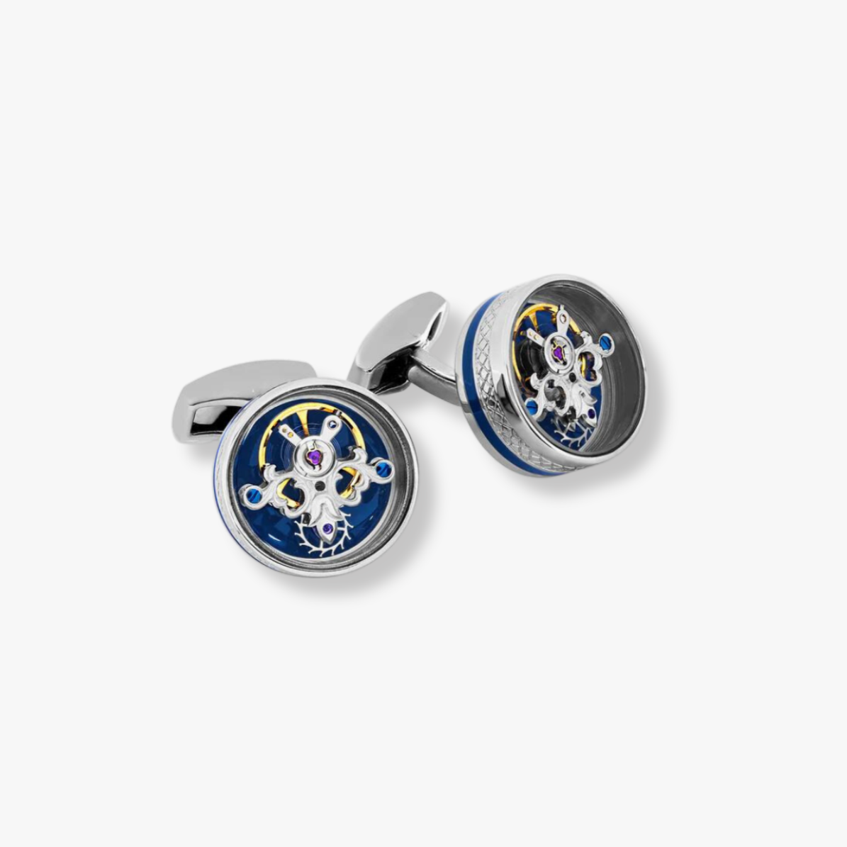 Skull Tourbillon Cufflinks Palladium Plated