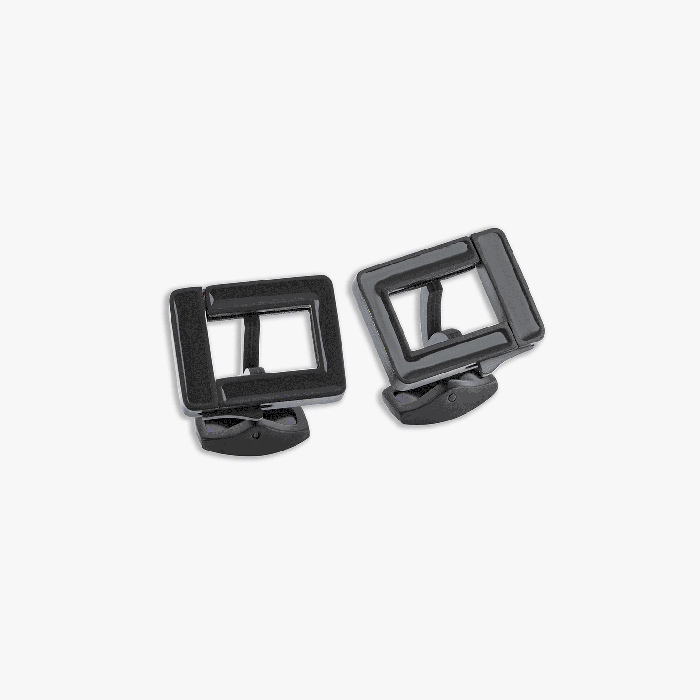Black IP plated stainless steel Grapheme cufflinks