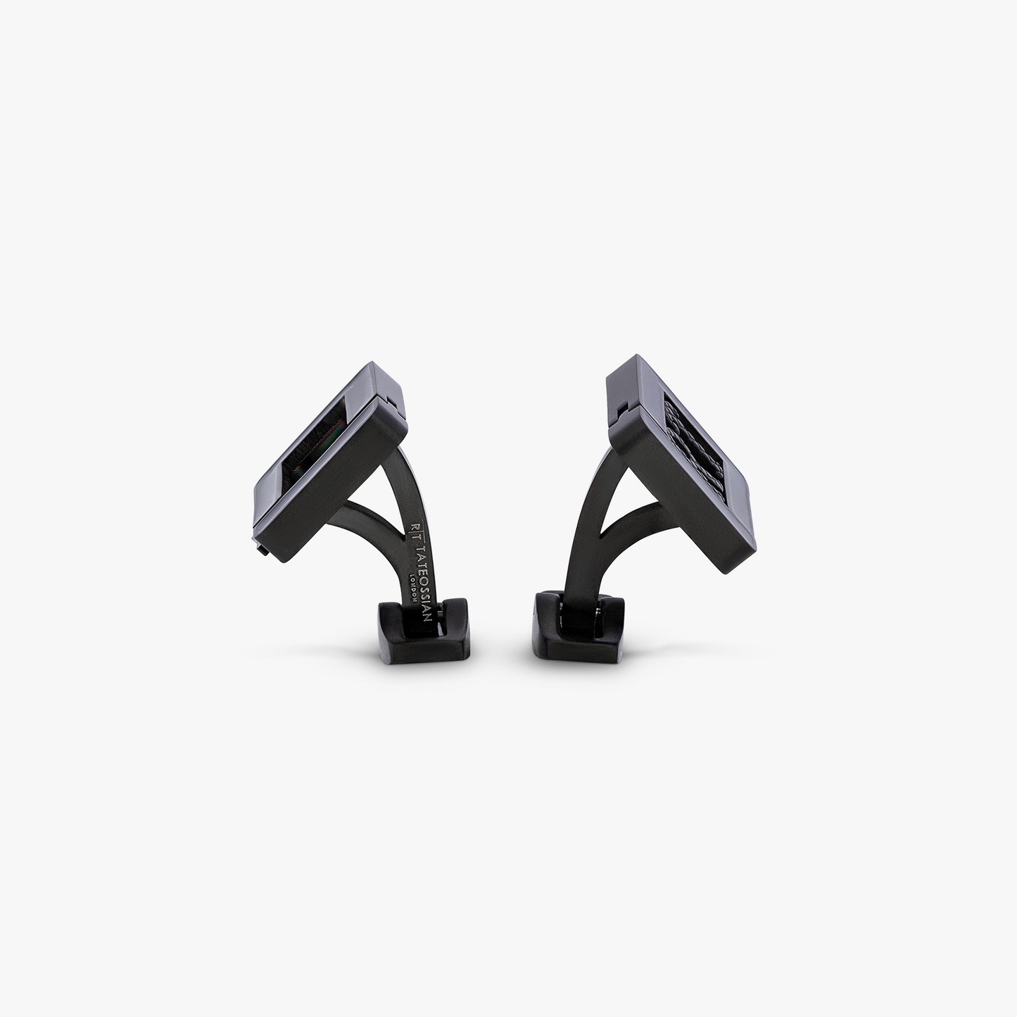 Black IP plated stainless steel Grapheme cufflinks