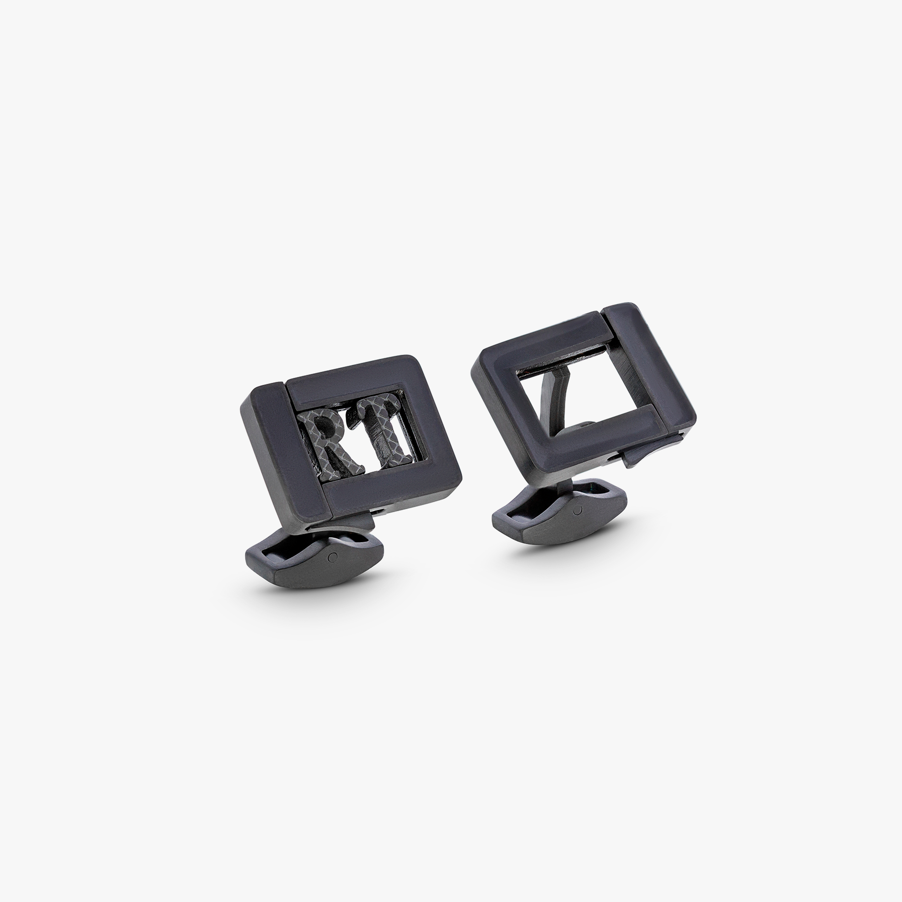 Black IP plated stainless steel Grapheme cufflinks