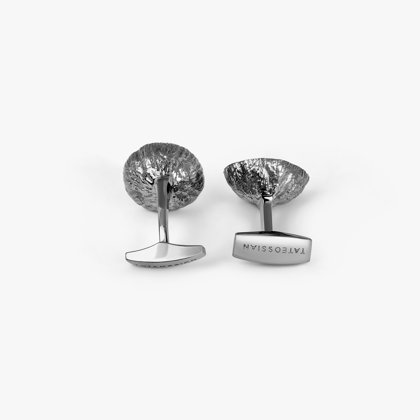 Geode Cufflinks In Black Rhodium Plated Silver