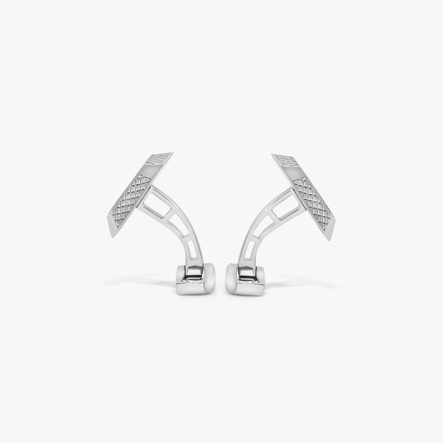 Signature Octo Regalia Cufflinks In Rhodium Silver