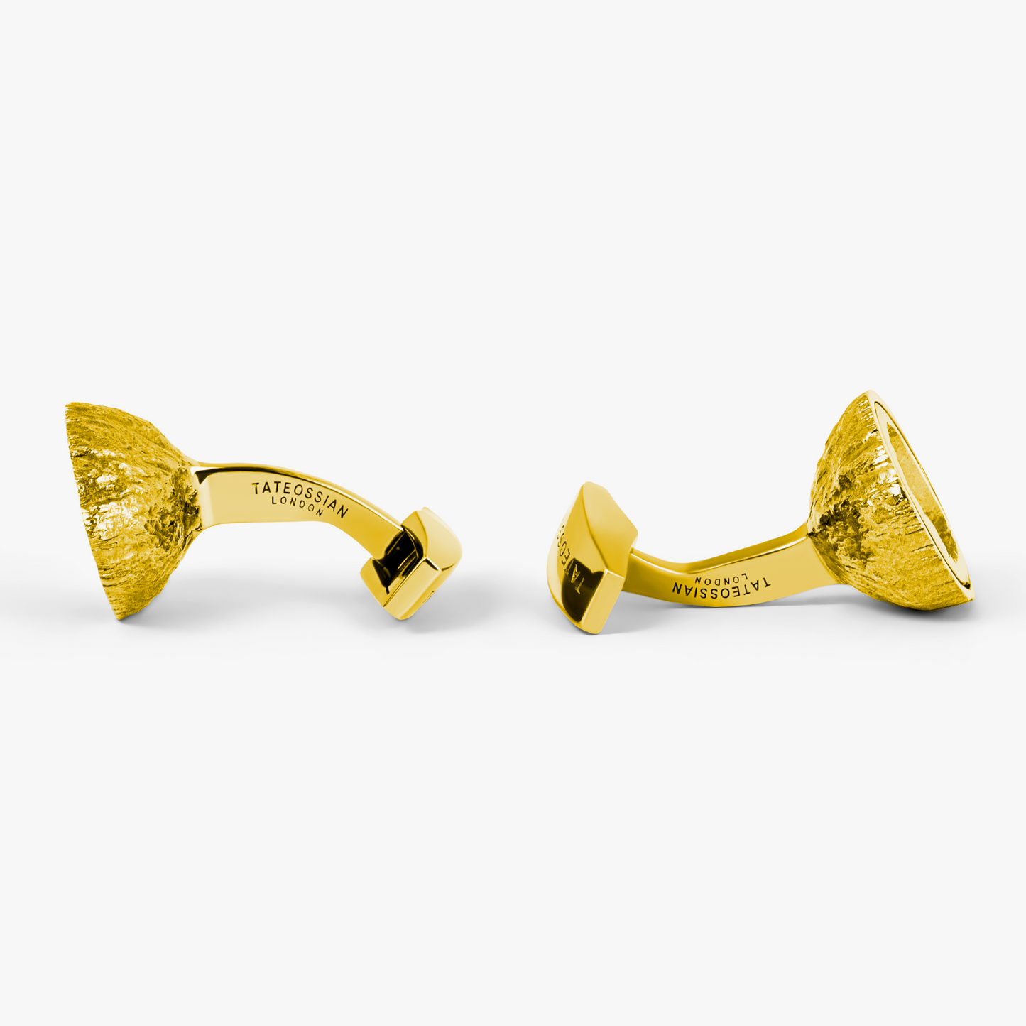 Geode Cufflinks In 18K Yellow Gold Plated Silver