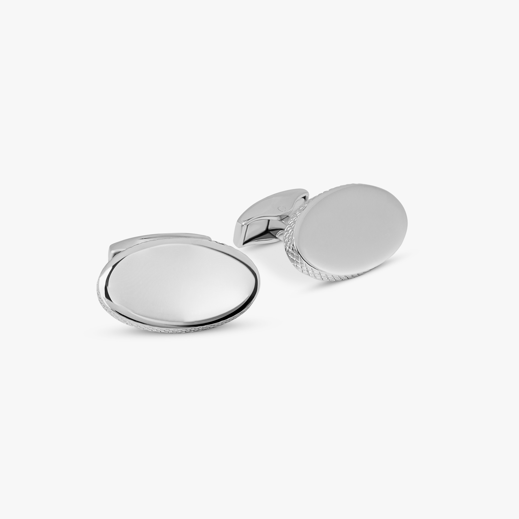 Rhodium plated sterling cufflinks