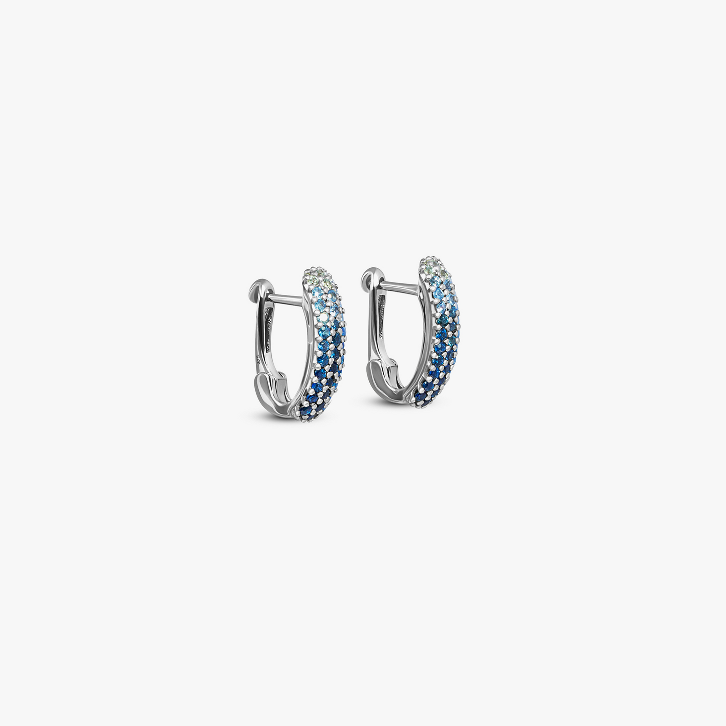 Blue Sapphire Precious Earrings- 9K White GoldÂ Â Â Â Â Â Â Â  Â Â Â Â Â Â Â Â 