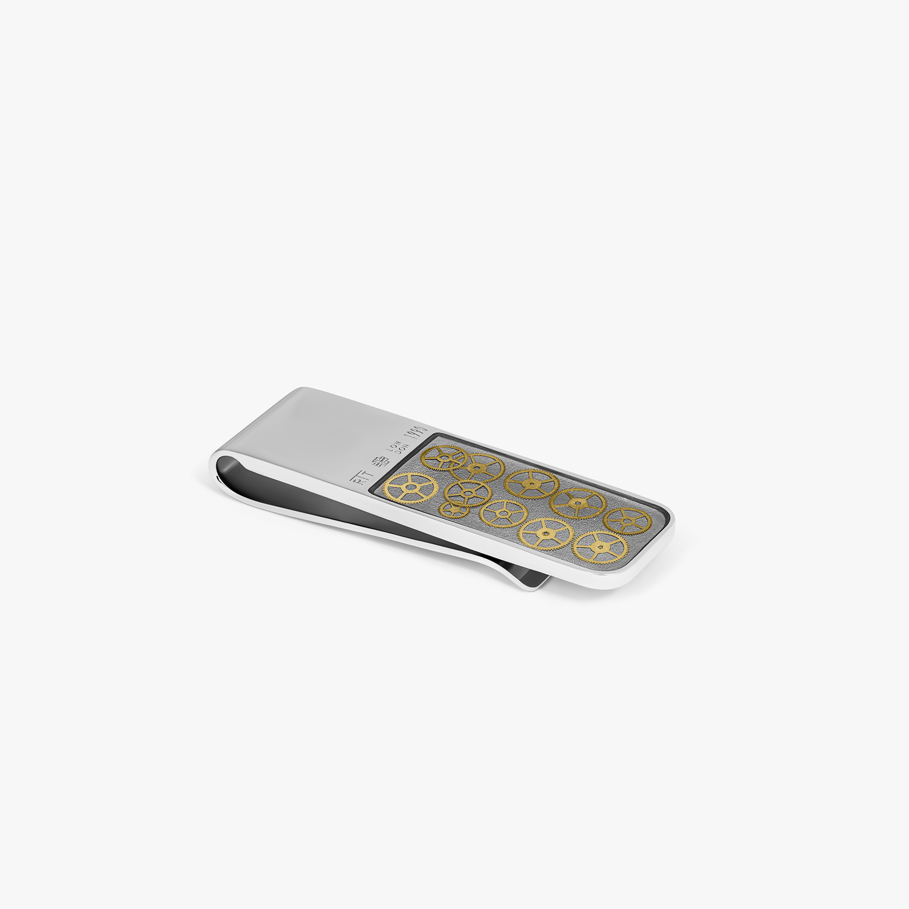 Industrial Gears Money Clip Palladium Plated