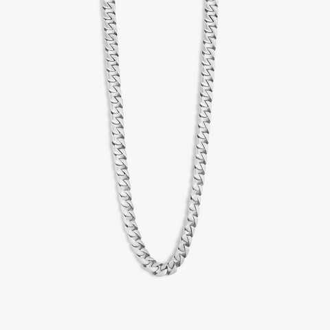 THOMPSON Silver Stainless Steel Catena Necklace