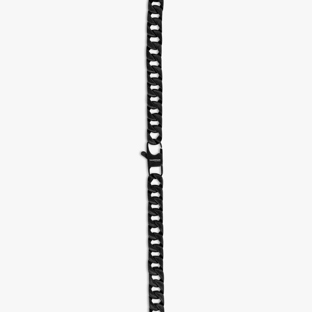 THOMPSON Black Stainless Steel Catena Necklace