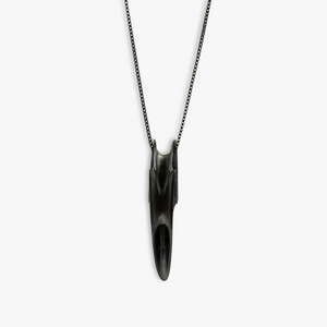 Tyne necklace in brushed black IP stainless steel (UK) 1