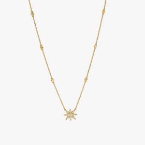 Yellow Gold Diamond North Star Necklace- 18K Yellow Gold   