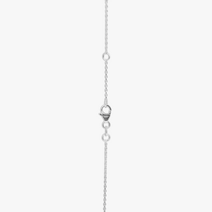 White Diamond Halo Necklace- 18K White Gold