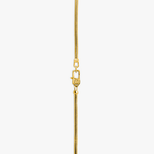 Serpente 2.4MM Snake Chain Necklace In 18K Yellow Gold Plated